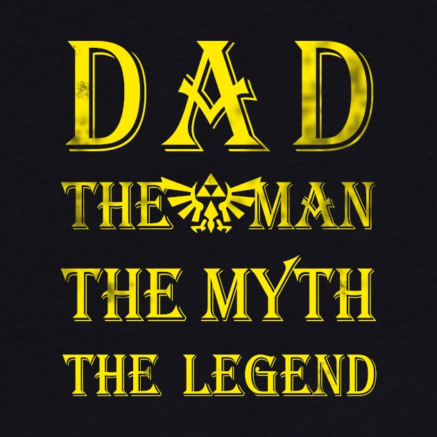 Dad- The Legend - Distressed Yellow by tonitails